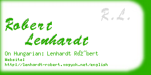 robert lenhardt business card